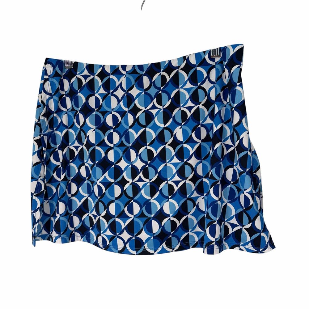 Tail Blue White Geometric Golf Skirt Skort Sz Large
